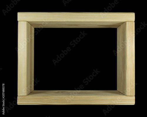 Frame from wooden pine boards on a black background © Mista Designer