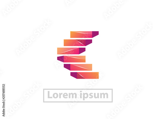 Stairs logo vector element design