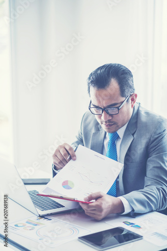 business working in modern ...