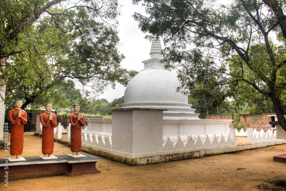 Buddhist temple in Sigiriya, Sri Lanka.