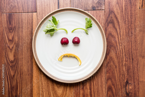 Frowning Sad Diet Food Face