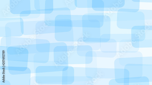 Abstarct background of translucent rectangles with rounded corners in light blue colors