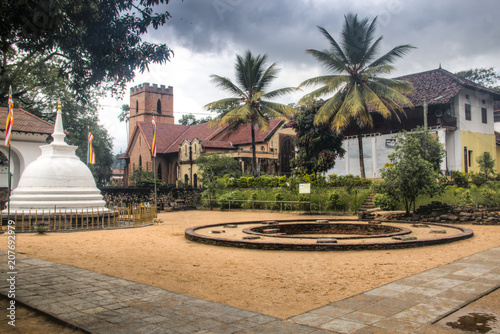 Royal palace complex in Kandy, Sri Lanka.