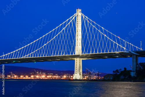 Eastern Span of the Bay Bridge at Twilight photo