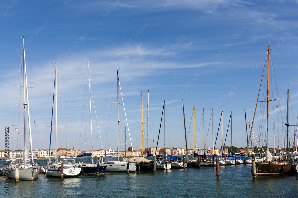 Boats at Marina in Venice