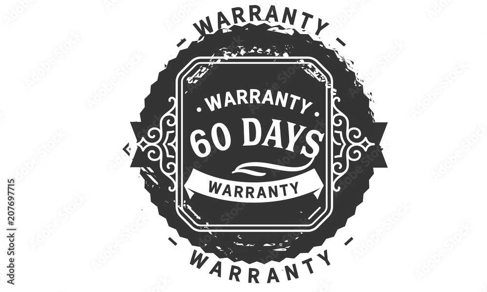 Fototapeta premium 60 days warranty icon vintage rubber stamp guarantee