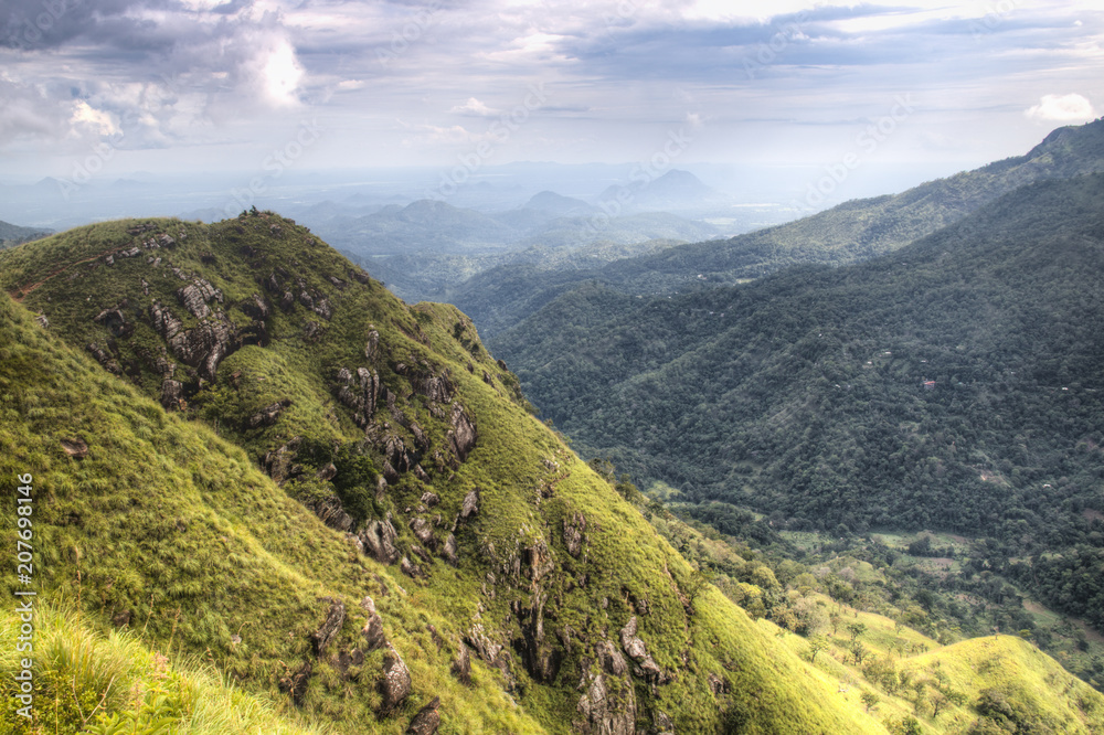 View over the mountains in Ella, Sri Lanka.