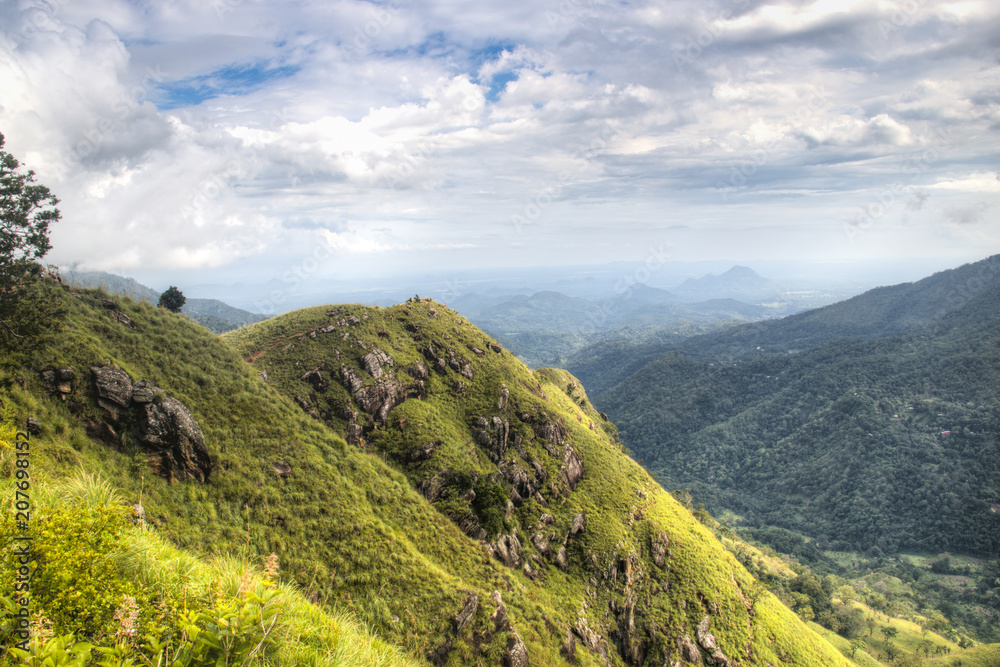 View over the mountains in Ella, Sri Lanka.