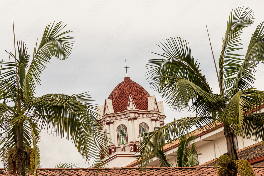 A view of a church in Colombia.