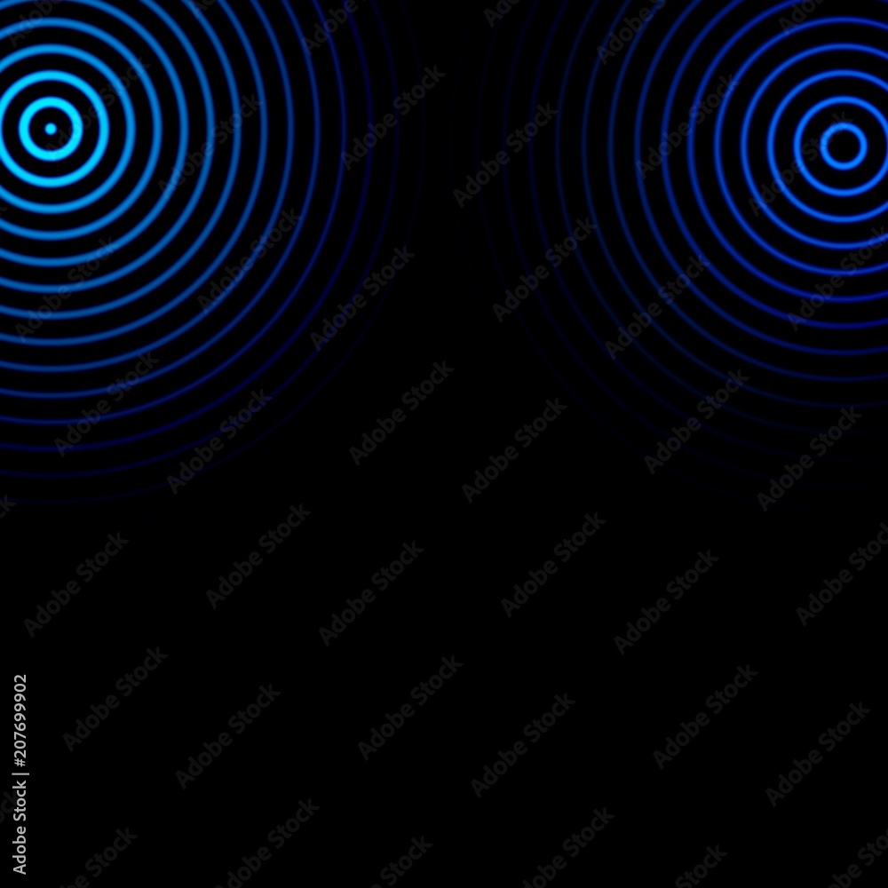 Abstract blue vortex spin on black background Abstract blue vortex spin on black background