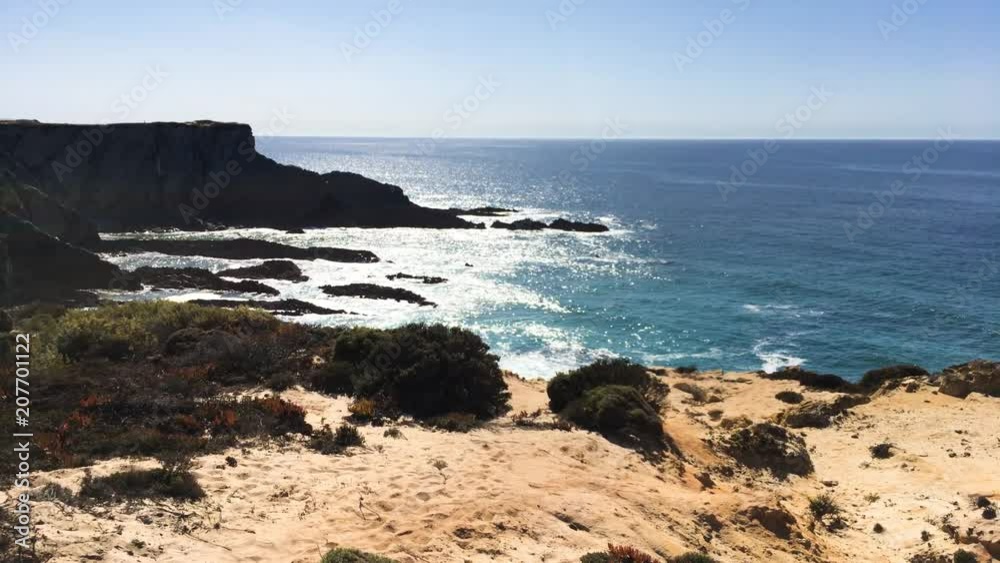Atlantic ocean coast cliff at Sardao cape (Cabo Sardao) Alentejo Portugal. Atlantic ocean coast cliff at Sardao cape (Cabo Sardao) Alentejo Portugal.