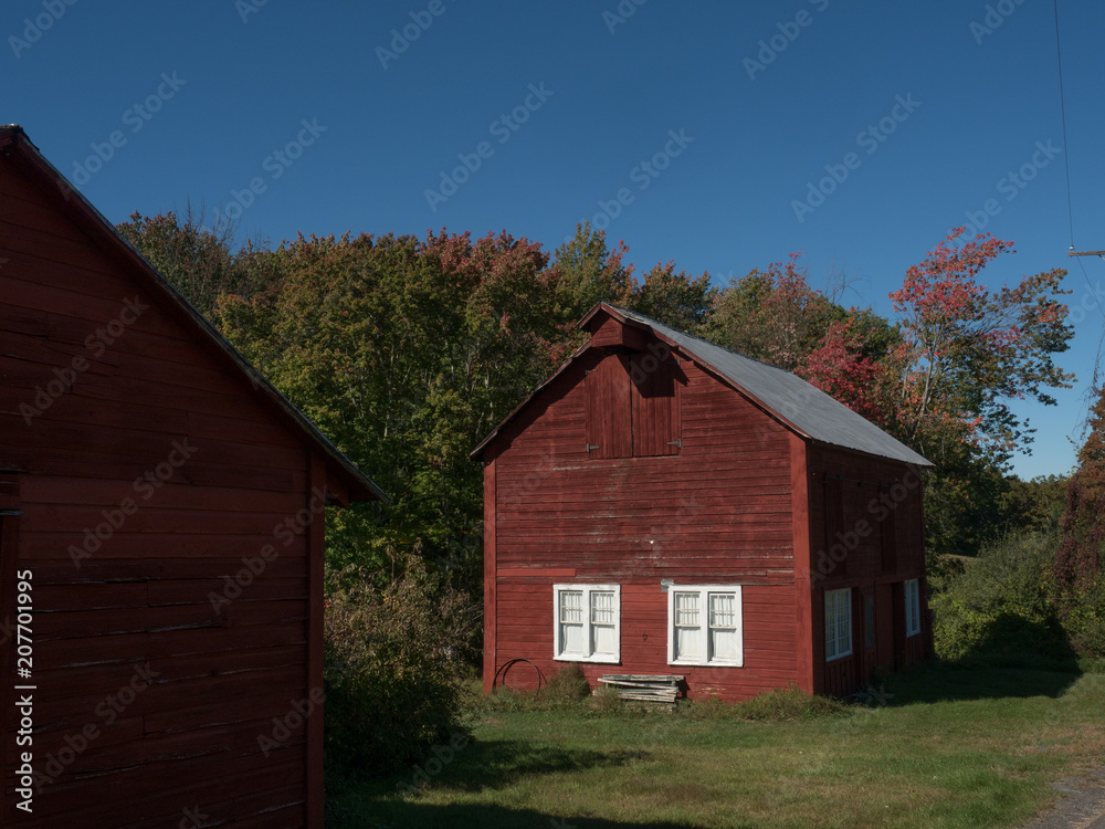 Fall barns in Hudson Valley Fall barns in Hudson Valley