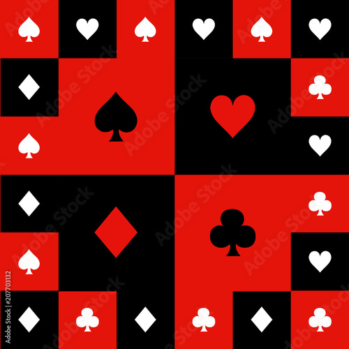 Card Suits Red Black White ...
