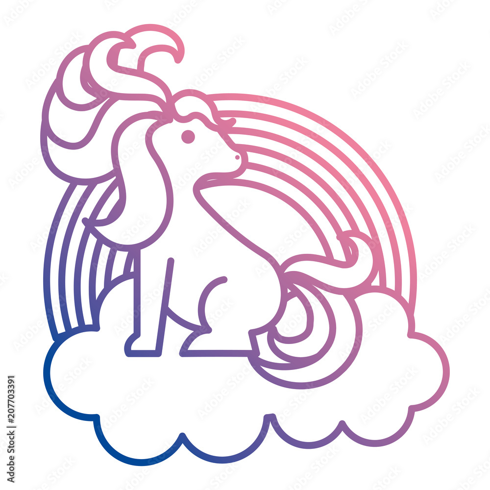 cute rainbow with unicorn kawaii character vector illustration design cute rainbow with unicorn kawaii character vector illustration design