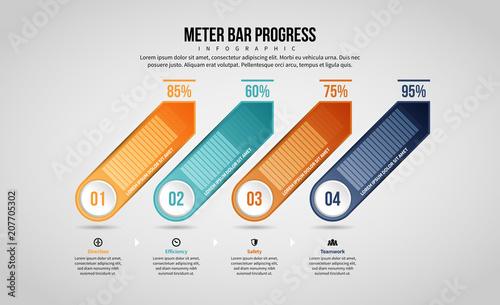 Meter Bar Progress Infographic