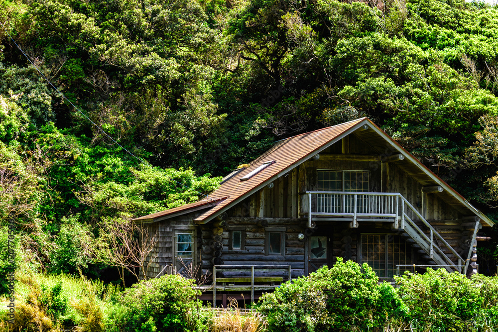 田舎の丸太小屋 田舎の丸太小屋