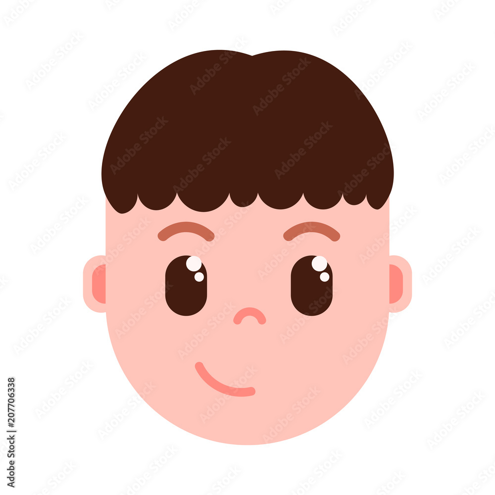 boy head emoji personage icon with facial emotions, avatar character, man cunning face with different male emotions concept. flat design. vector illustration boy head emoji personage icon with facial emotions, avatar character, man cunning face with different male emotions concept. flat design. vector illustration