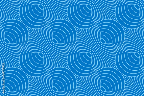 Fotografi Backgrounds pattern seamless geometric blue circle abstract and line vector design