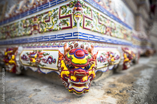 Foto Chinese buddhist temple wall at Supasarnrangsan Road Hat Yai Songkhla  Thailand