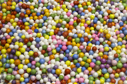 Large Colorful polysterene balls background photo