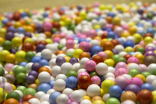 Large Colorful polysterene balls background