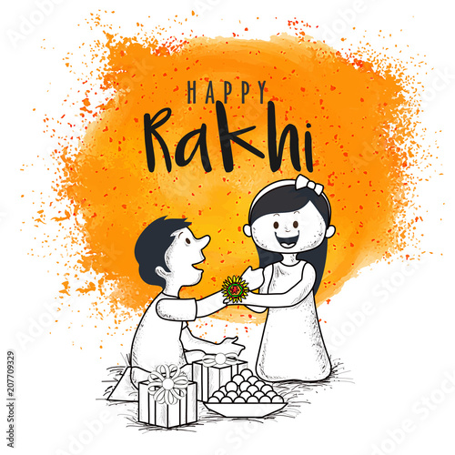 Rakhi, Indian brother and sister festival Raksha Bandhan concept.