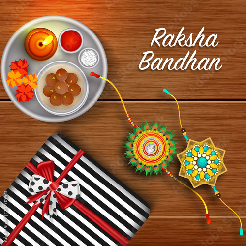 Rakhi  Indian brother and sister festival Raksha Bandhan concept.
