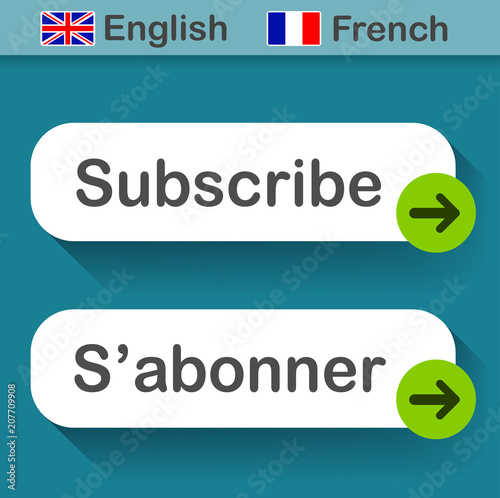 subscribe button with french translation
