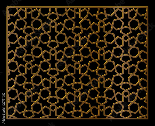 Decorative panel for laser cutting.