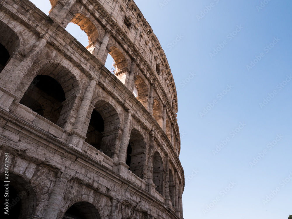 details on the windows of the colosseum, Rome Italy