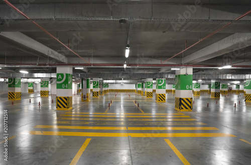 Underground parking Garage.Many Free places.