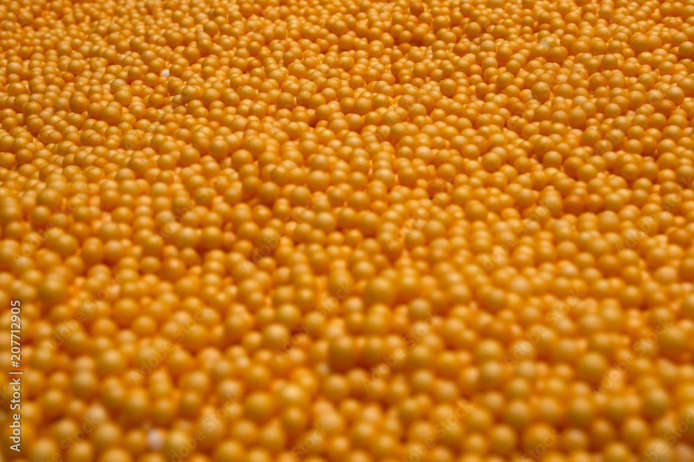 Orange Polysterene balls background Orange Polysterene balls background