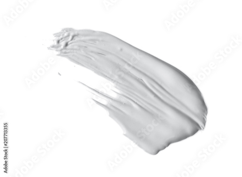 White cosmetic cream isolated on white