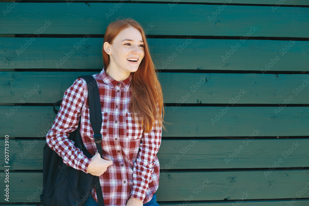 Happy College Student, Teenager, Hipster. Happy College Student, Teenager, Hipster.