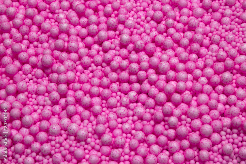 Small and Large Pink Polysterene balls background