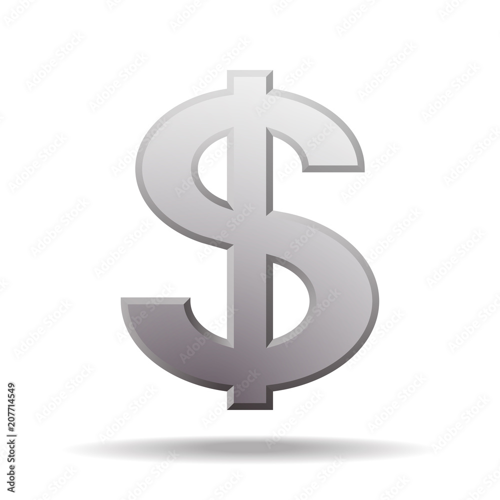 dollar symbol isolated on white dollar symbol isolated on white