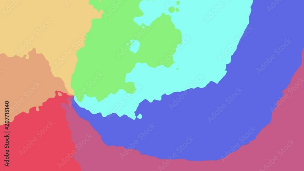 ornamental rainbow colors paint spread seamles loop moving shape pattern animation background New quality shape colorful universal motion dynamic animated joyful music video footage