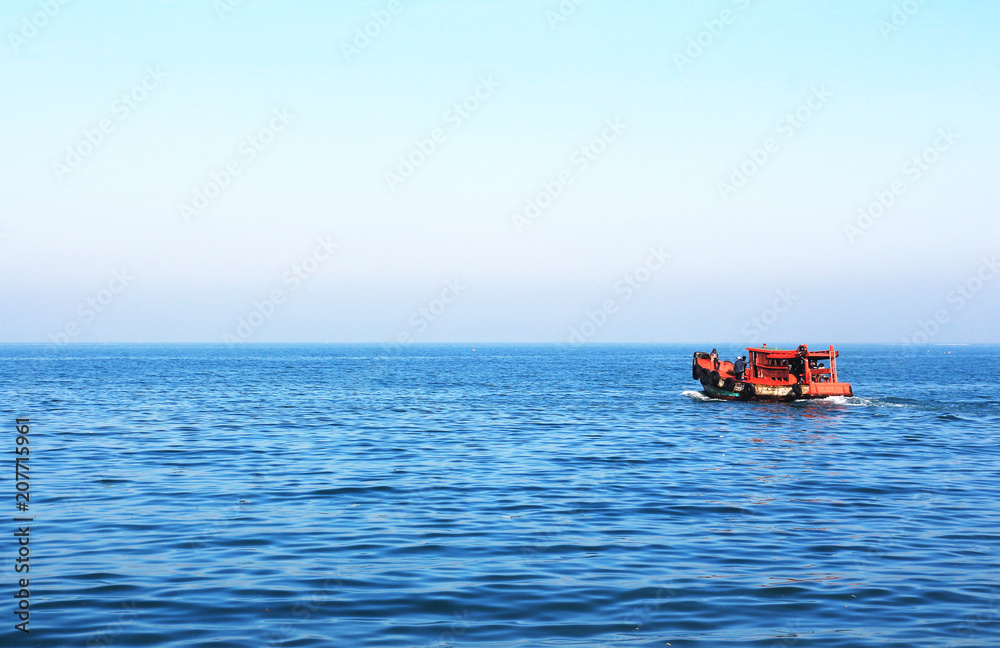 Traveling and transportation by boat from the port in Chonburi, Thailand. Traveling and transportation by boat from the port in Chonburi, Thailand.