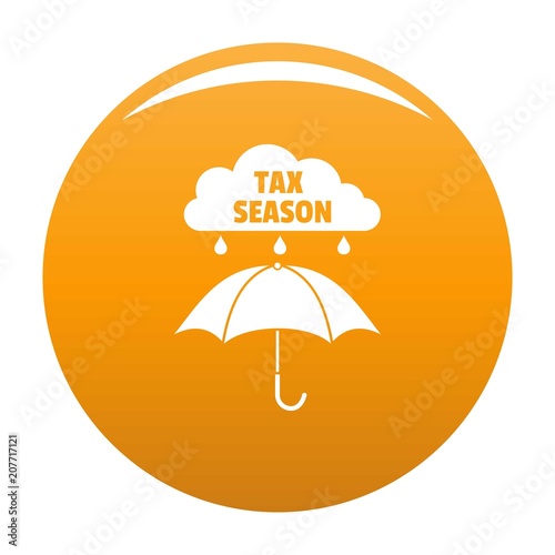 Tax season icon. Simple illustration of tax season vector icon for any design orange