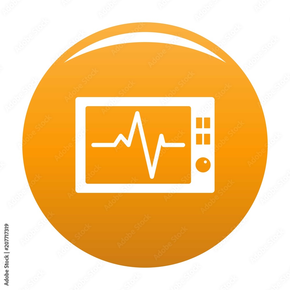 Ekg icon. Simple illustration of ekg vector icon for any design orange Ekg icon. Simple illustration of ekg vector icon for any design orange
