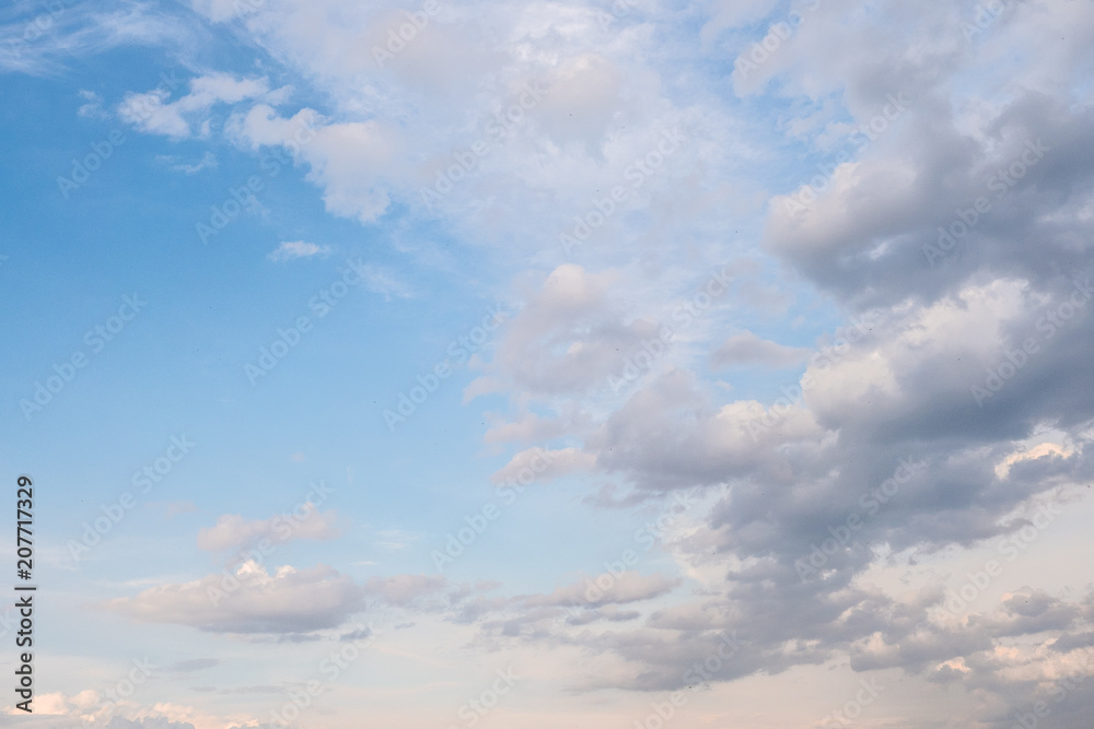 Beautiful blue sky with clouds