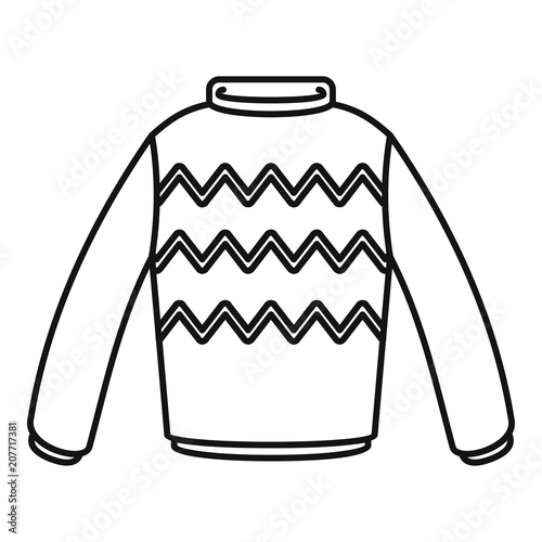 Winter sweater icon. Outline illustration of winter sweater vector icon for web design isolated on white background