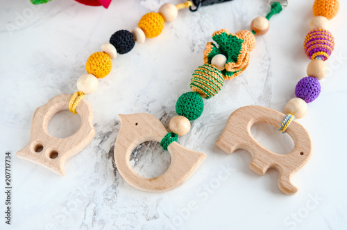 Handmade children's knitted toys