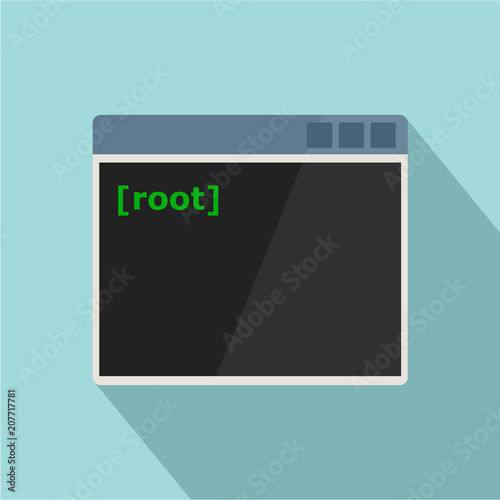 Root window icon. Flat illustration of root window vector icon for web design