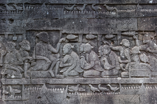 Historic ruins of Bayon Temple