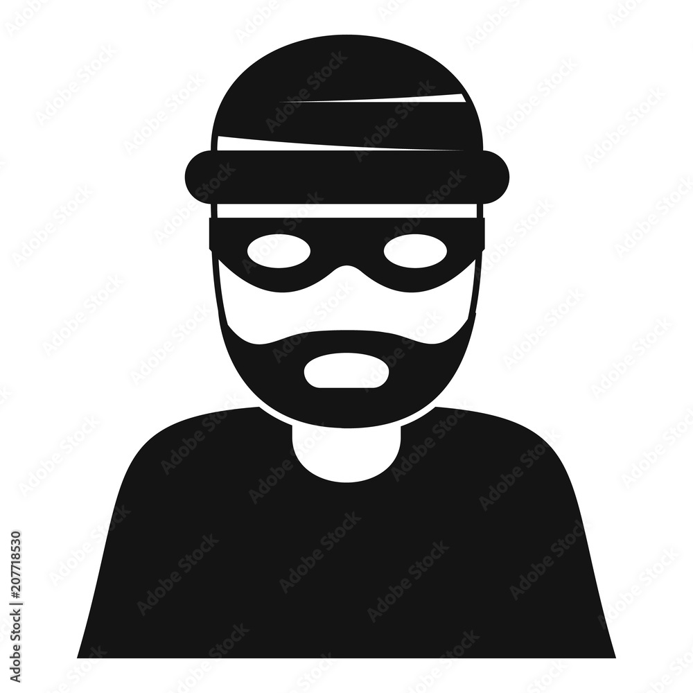 Thief icon. Simple illustration of thief vector icon for web design isolated on white background
