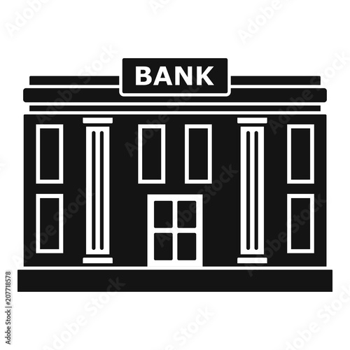 Bank icon. Simple illustration of bank vector icon for web design isolated on white background