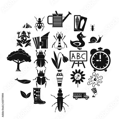 Bedbug icons set. Simple set of 25 bedbug vector icons for web isolated on white background
