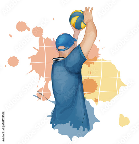 sportsman. grid. volleyball
