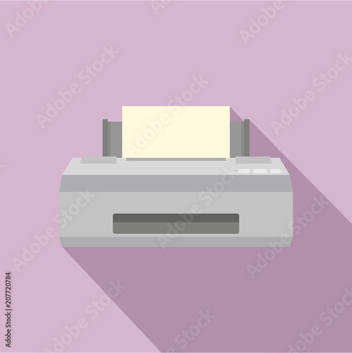 Old printer icon. Flat illustration of old printer vector icon for web design